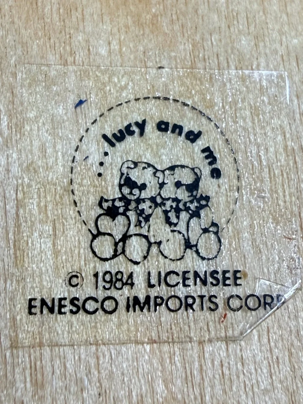 1984 ENESCO Lucy and Me Teddy Bear Cookie Cutter and Box